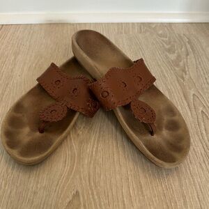 Brown Leather Jack Rogers Sandals